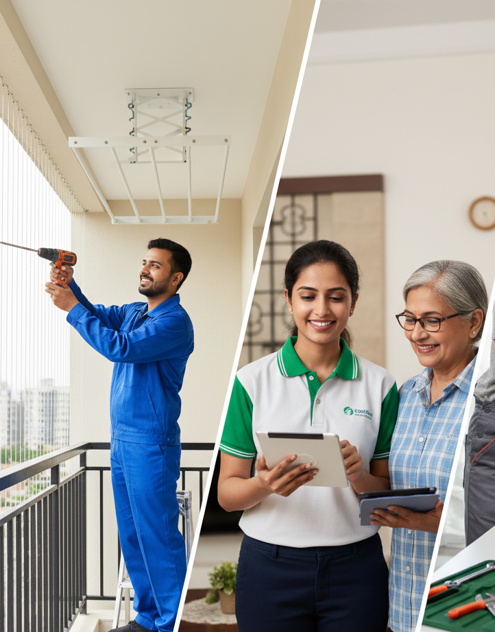 Johnson Invisible Grills Cloth Hanger fitting service